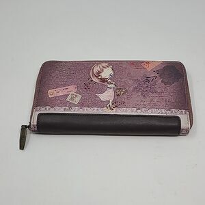 Sweet And Candy Faux Leather Wallet Made in Spain Purple 8.5"